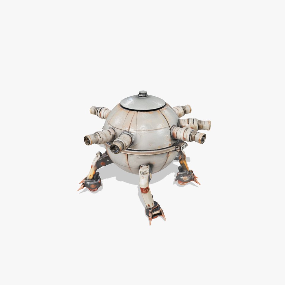 Steampunk Robot Walker model pack with retro design
